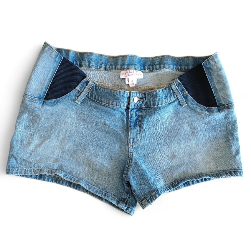 Isabel Maternity By Ingrid and Isabel Denim Midi Shorts - 14